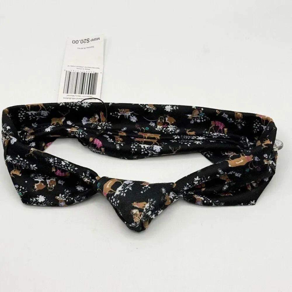 Vera Bradley Knotted Headband with Buttons in Merry Mischief Print - NWT